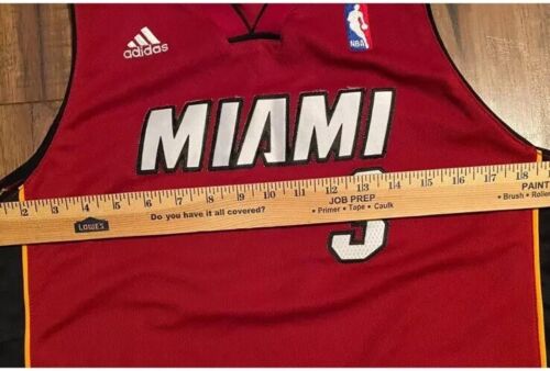 #448 Addias Youth LG Dwayne Wade Miami Heat Jersey #3 - Picture 4 of 7