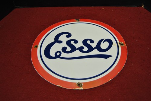 ESSO GASOLINE PORCELAIN SIGN - Picture 2 of 5