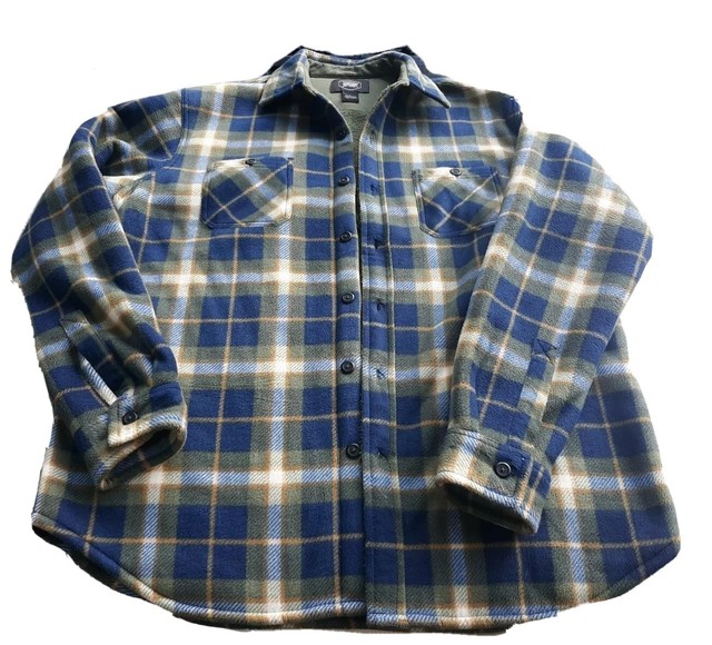 berkley jensen fleece hooded flannel shirt