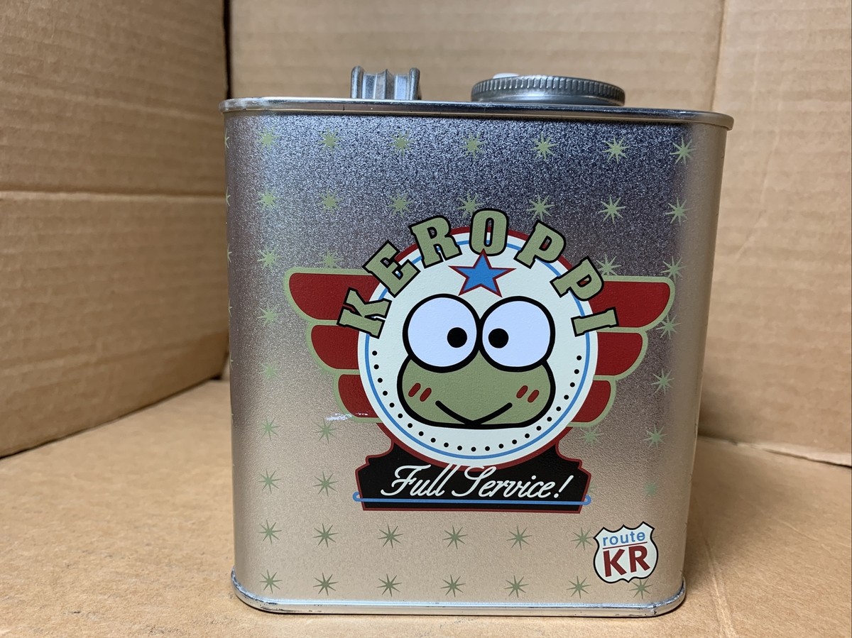 1996 Sanrio Keroppi Arizona ROUTE KR Gas Can Tin Coin Bank Kicks