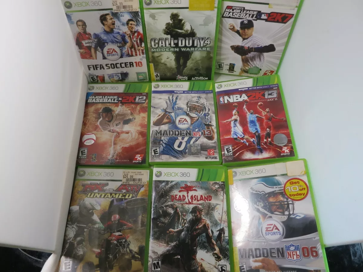 XBox 360 Game Assortment, with disk, case, and instructions. Sold each or  as lot