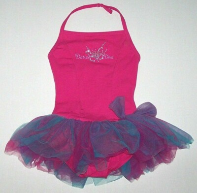 Capezio Dance Diva Leotard Bodysuit Dress Tutu Skirt Butterfly New Girl Int 6 7