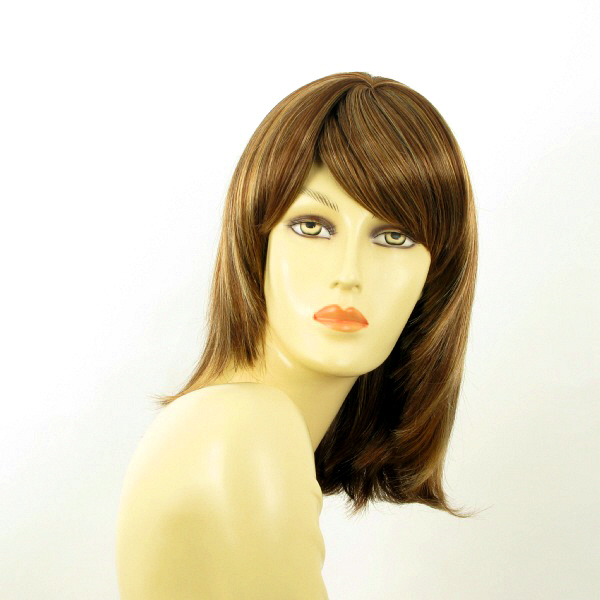 Perruque femme châtain clair méché blond doré et cuivré Odelia 6BT27B