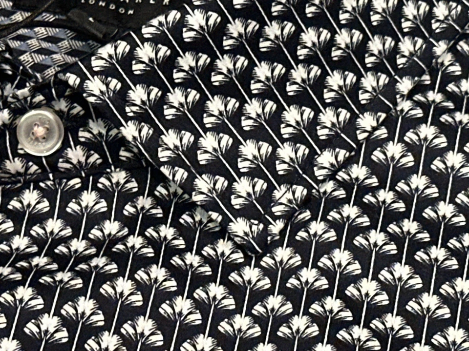 $175 NUEVA CAMISA DE VESTIR TED BAKER LONDRES XL / 17.5 44 FLORAL AZUL BLANCO Foto 4 de 4