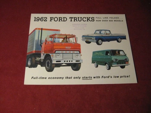 1962 Ford Pickup Truck Rig Semi Sales Brochure Booklet Catalog Old Original