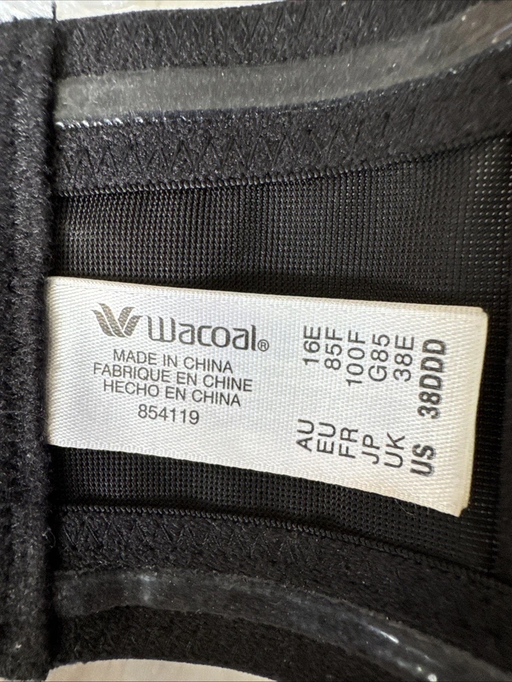 Sujetador sin tirantes Wacoal 854119 "Alfombra Roja" para mujer forrado negro con aros 38DDD Foto 4 de 4