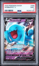 Graded 2020 Pokemon EN SWSH Wobbuffet V 086 Trading Card Game PSA 9 Mint
