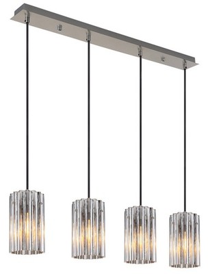 GLOBO H CAYDEN Hängeleuchte Metall Nickel matt, 4x E27, 120 cm, IP20, Design-Sti