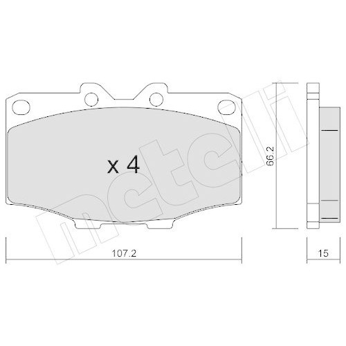 Plaquettes de frein Metelli 22-0109-0 frein à disque auto Toyota