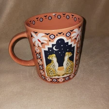 Primo Design Cheetah Extra Large Coffee / Soup / Noodle Mug -  Salmon Pink Moon
