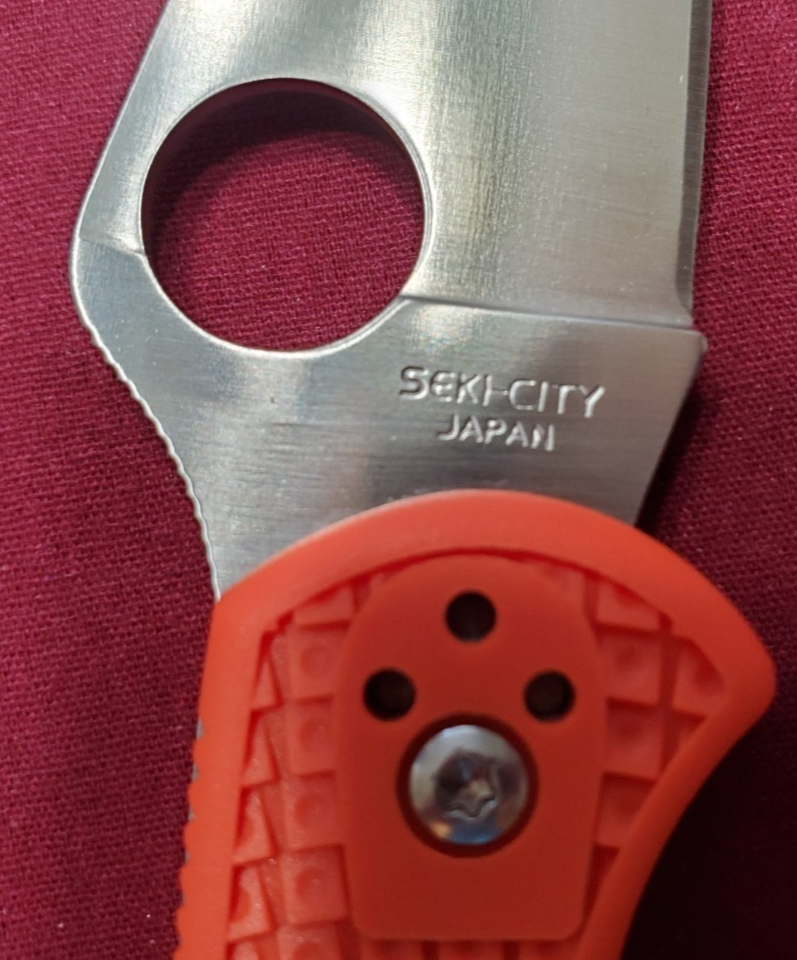 Frn SPYDERCO- Delica 4 Orange FRN Flat Ground Folding Pocket Knife C11FPOR ...
