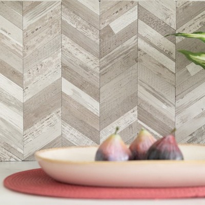 d-c-fix Fischgrät 25,3 cm x 29,6 cm Premium selbstklebende Verbund-Wandfliesen