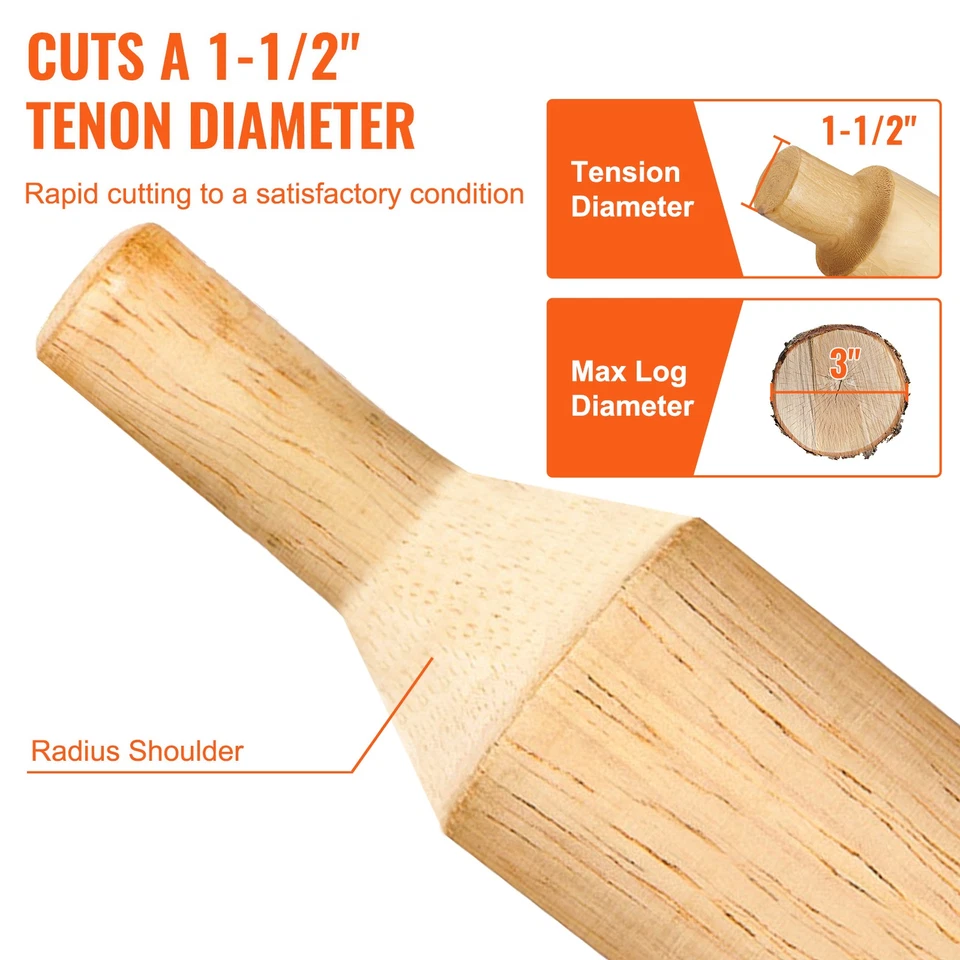 Tenon Cutter Log Furniture Kit 1.5"/38mm w/4 Blades Commercial Beginner - Image 4 of 4