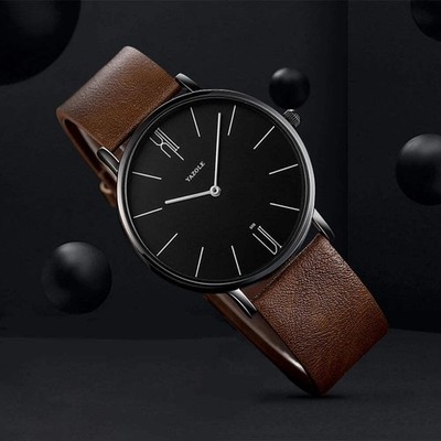 Luxury Top Brand Men's Quartz Wrist Watches Men Business Leather Quartz Clock Wo