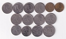 Poland 10, 20 & 50 Zlotych 14 coins 1985-1990 all different & listed #49