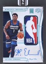 2023 National Treasures Anthony Edwards Logoman Patch Auto 1/1 Timberwolves