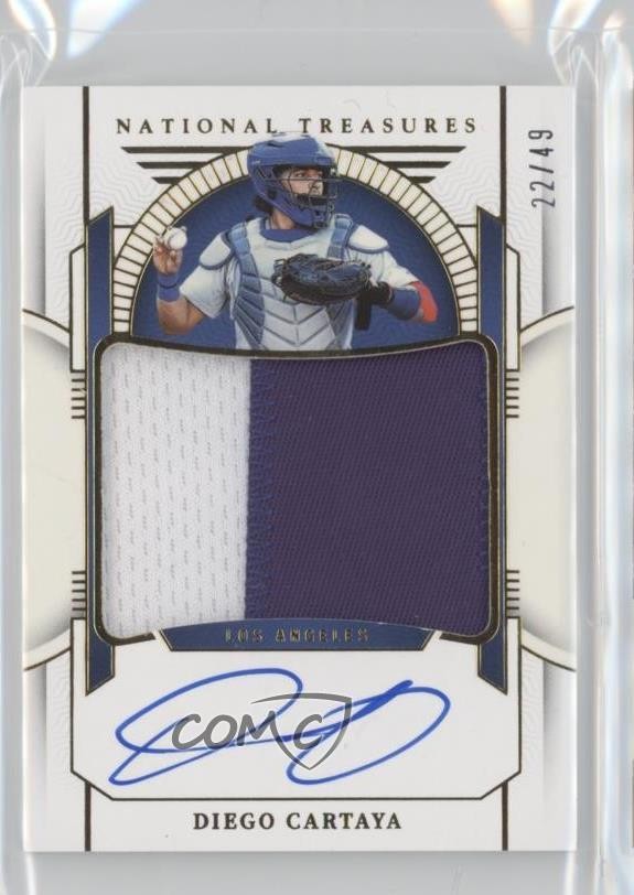 2024 Panini National Treasures Gold /49 Diego Cartaya #PMS-DC Auto 1g0v