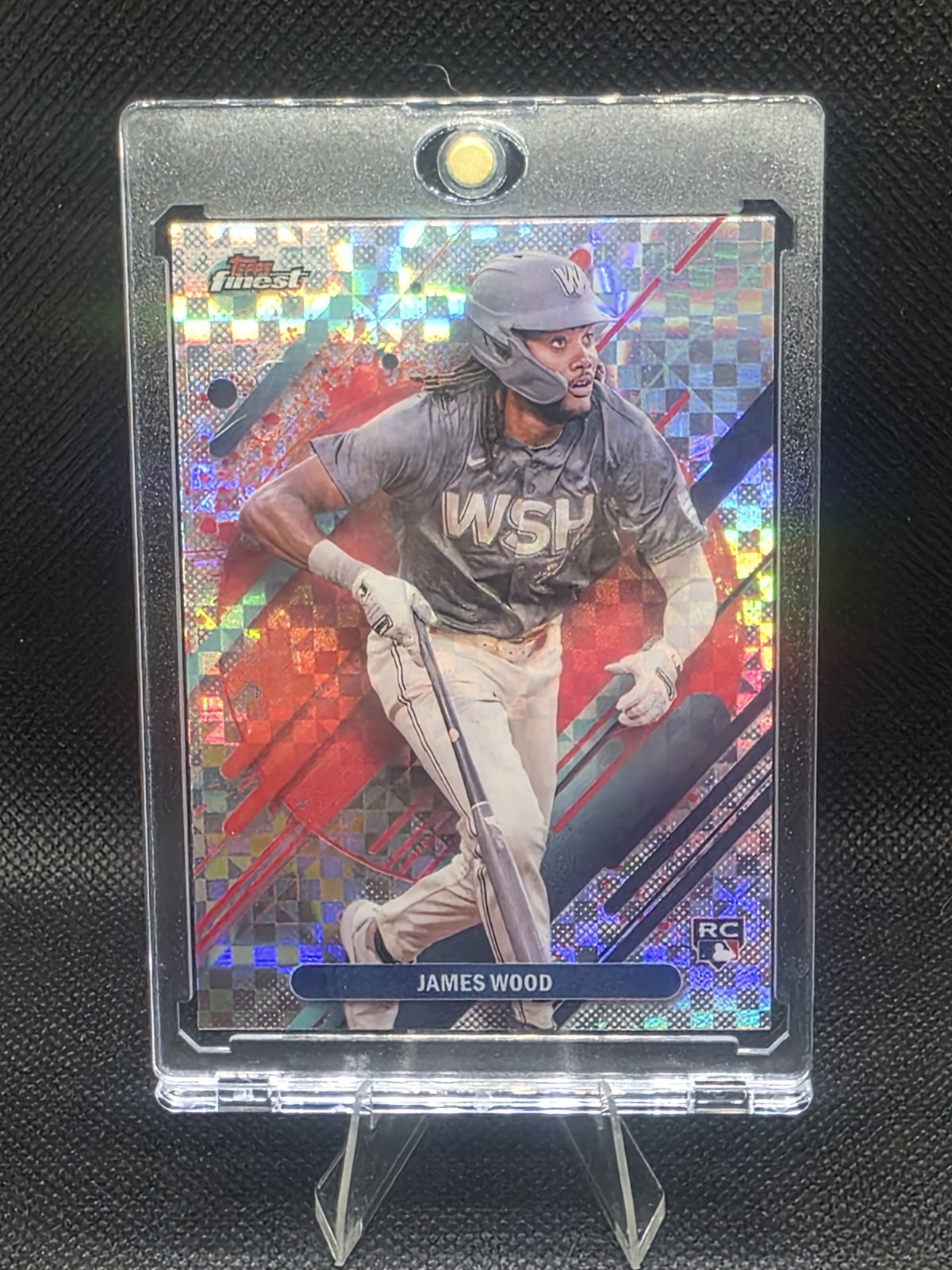 2025 Topps Finest - Rare James Wood #300 Checkerboard Refractor (RC)