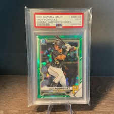 2021 Bowman Draft Endy Rodriguez Chrome Sapphire Green /50 Prospect