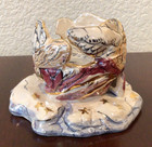 New Blue Sky Clayworks Heavenly Light Angel Votive T-Lite Candle Holder, Signed — photo 3