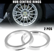 2pcs 73.1mm to 60.1mm Aluminium Alloy Car Hub Centric Rings Wheel Bore Spacer