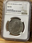 1921 Mexico Un Peso Silver — photo from another recent sale