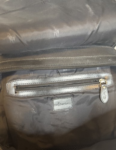 Zaino Polo Ralph Lauren nero tela pelle bordo zaino Dmg - Foto 9 di 9