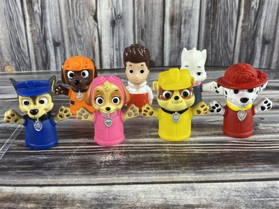 Paw Patrol Lot of 7 Finger Puppets - Chase Marshall Rubble Skye & More