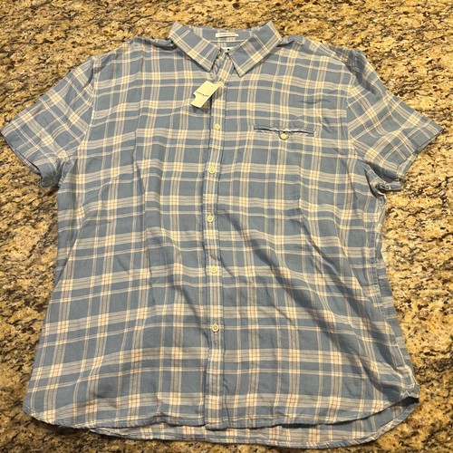 Lucky Brand NWT Plaid California Fit Button Up Shirt Men's 2XL Blue - Picture 2 of 6