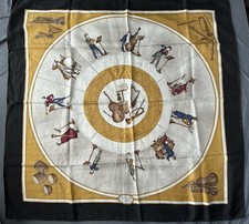 COMTESSE Tuch Seide 82x80cm Grau Braun Senfgelb Schwarz Twill Musik Instrumente