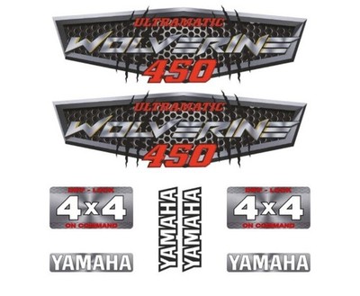 Yamaha Wolverine 450 Aufkleber Set Farbe Silber