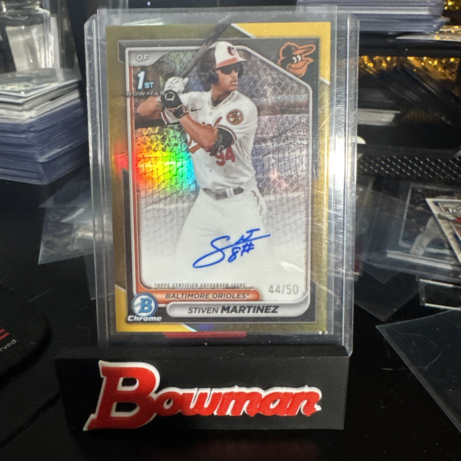 2024 Bowman Chrome - Prospect Autographs Stiven Martinez #CPA-SM True Gold 44/50