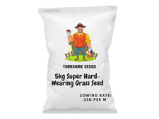 5kg Premium Hard-Wearing Grass Seed | Yorkshire Seeds Garden Lawns 5.50 per kilo