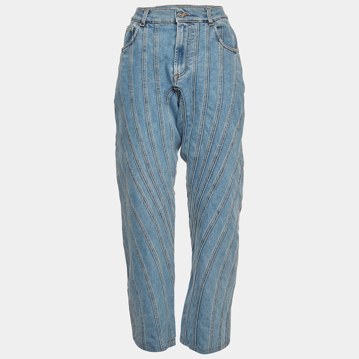 MUGLER スパイラルジーンズ MUGLER Blue Denim Spiral Baggy Jeans MWaist 28 | eBay