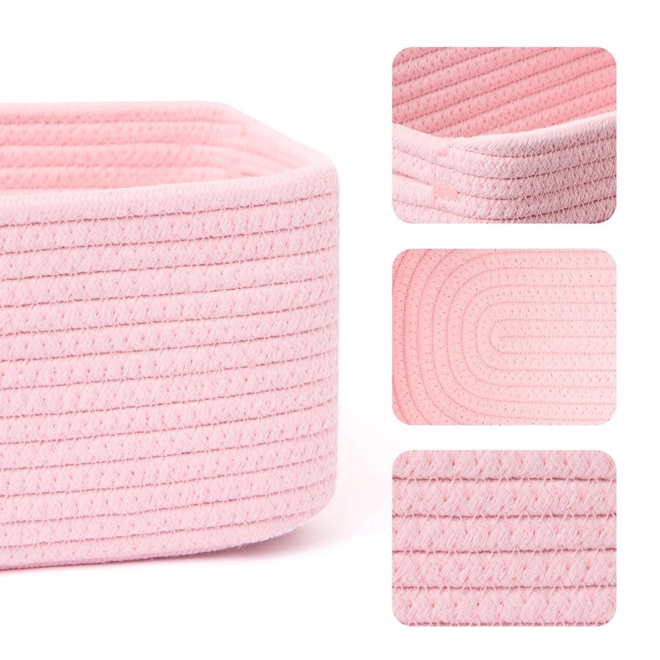 Cestas de armazenamento pequenas para organizar | Caixas organizadoras de armário | Prateleira cesta de brinquedo... - Imagem 2 de 4