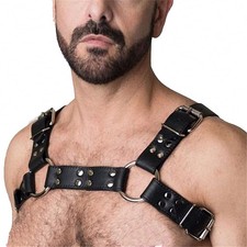 Leather Chest Harness Men Adjustable Body Bondage Harness Belts Style 4