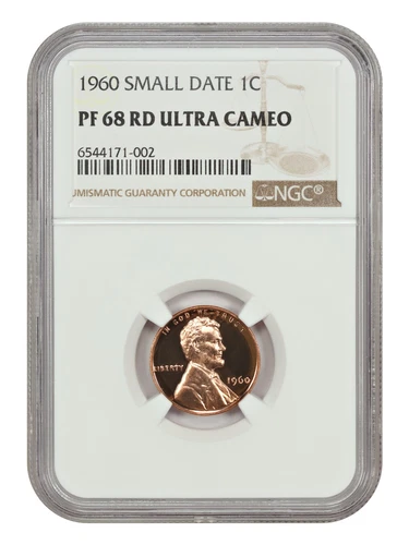1960 1C NGC PR68RD DCAM (Small Date) - Lincoln Cent (Modern)
