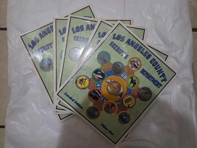 Los Angeles County Sheriff’s Department Limited Edition Mint Pogs. Lot Of 5 New