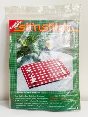 Sit'n'Stitch ''Placemats'' Makes 2. Plastic Canvas Creative Hands
