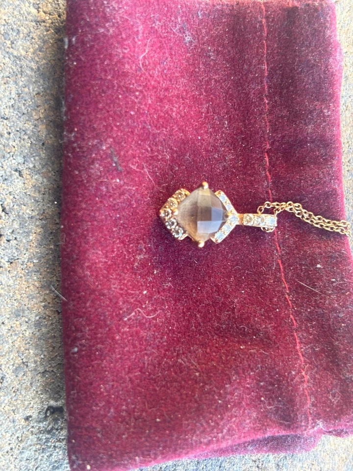 $1,925 Levian 14K 玫瑰金巧克力钻石烟熏石英吊坠 20 — 第 2/4 张图片