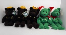 Vintage 1998 Salvino's Bamm Beano's MLB Plush Bear Lot of 5 - With Hang Tags