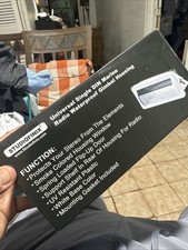 Universal Marine Radio Cover - Water Resistant Single DIN Stereo Kit - White