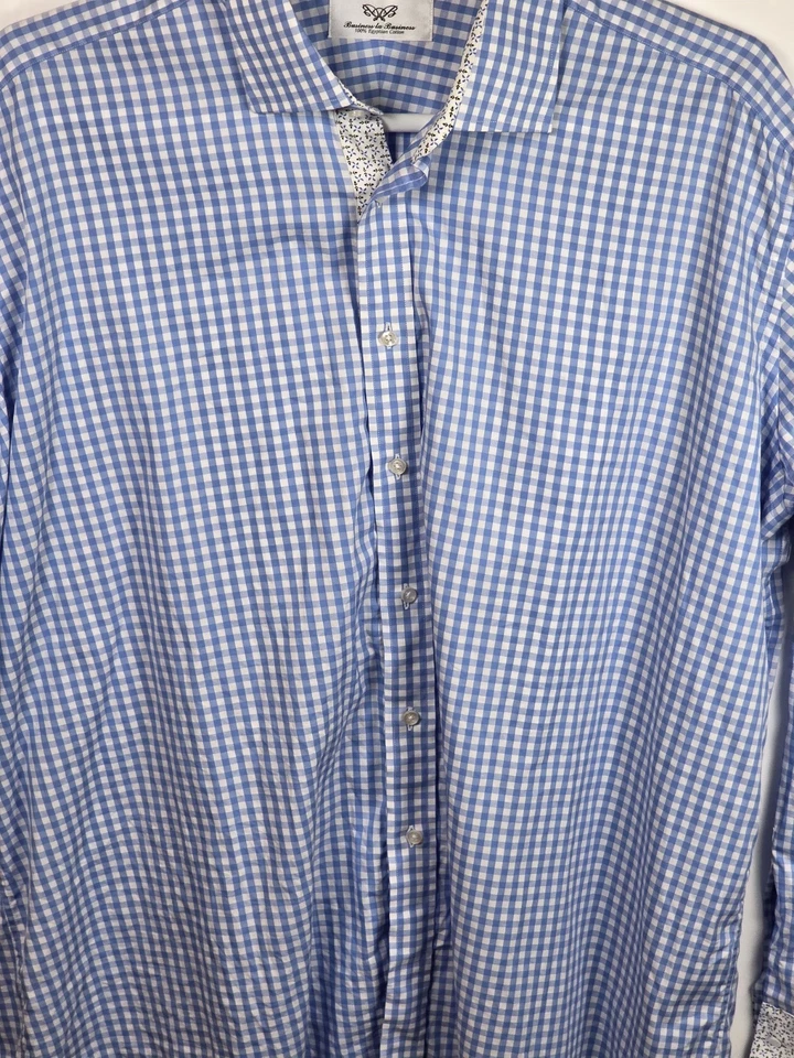 Camisa clásica de manga larga a cuadros de guinga Business To Business para hombre 19 37-39 Foto 2 de 4