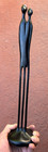 sweden MINIMALIST 17" LOUISE HEDERSTROM BLACK BRONZE MAN WOMAN SCULPTURE statue — photo 1
