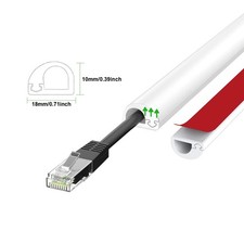 D-Line Trunking Autoadhesivo Gestión de Cables Ocultar Cubierta D-line Cable de Plástico