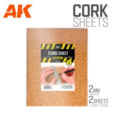 AK Interactive: Cork 2mm - COARSE grained x2