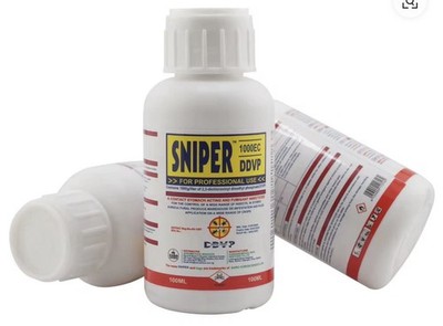 Sniper 1000EC DDVP DDP Insecticide 100mL Plastic Bottle