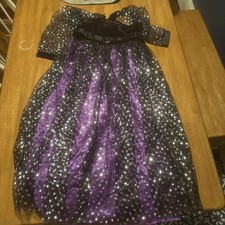 New Hyde Eek Light Up Starlight Witch Costume Girls Size Large 10/12 Dress Hat