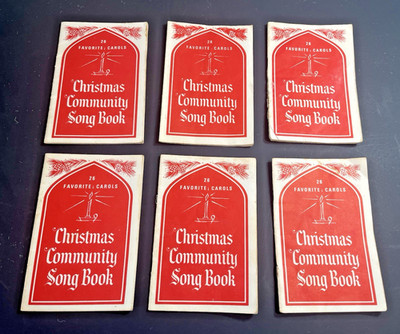 Lot of 6 Vintage  7UP SODA   Christmas Community Song Book - 26 Christmas Carols