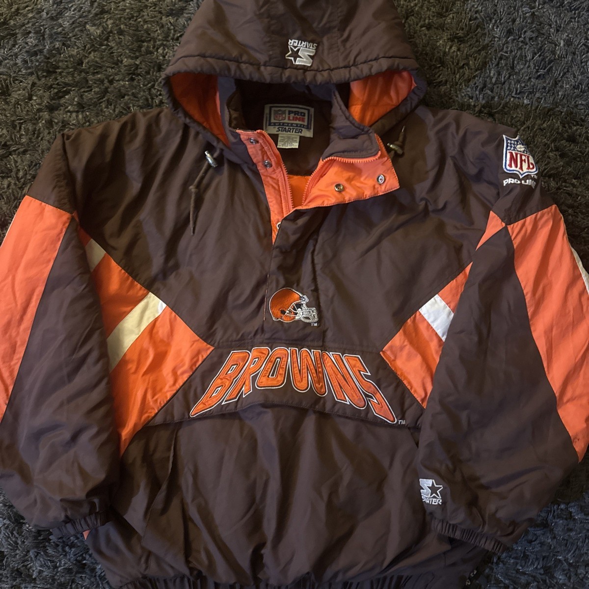 Vintage Cleveland Browns Jacket Mens XXL Coat Football Starter Pro